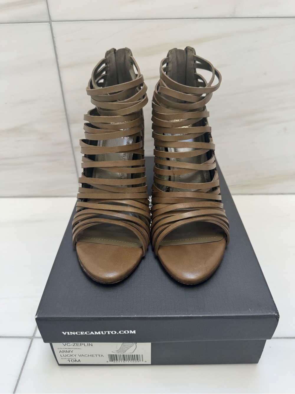 Vince Camuto Army Strappy High Heel Sandals